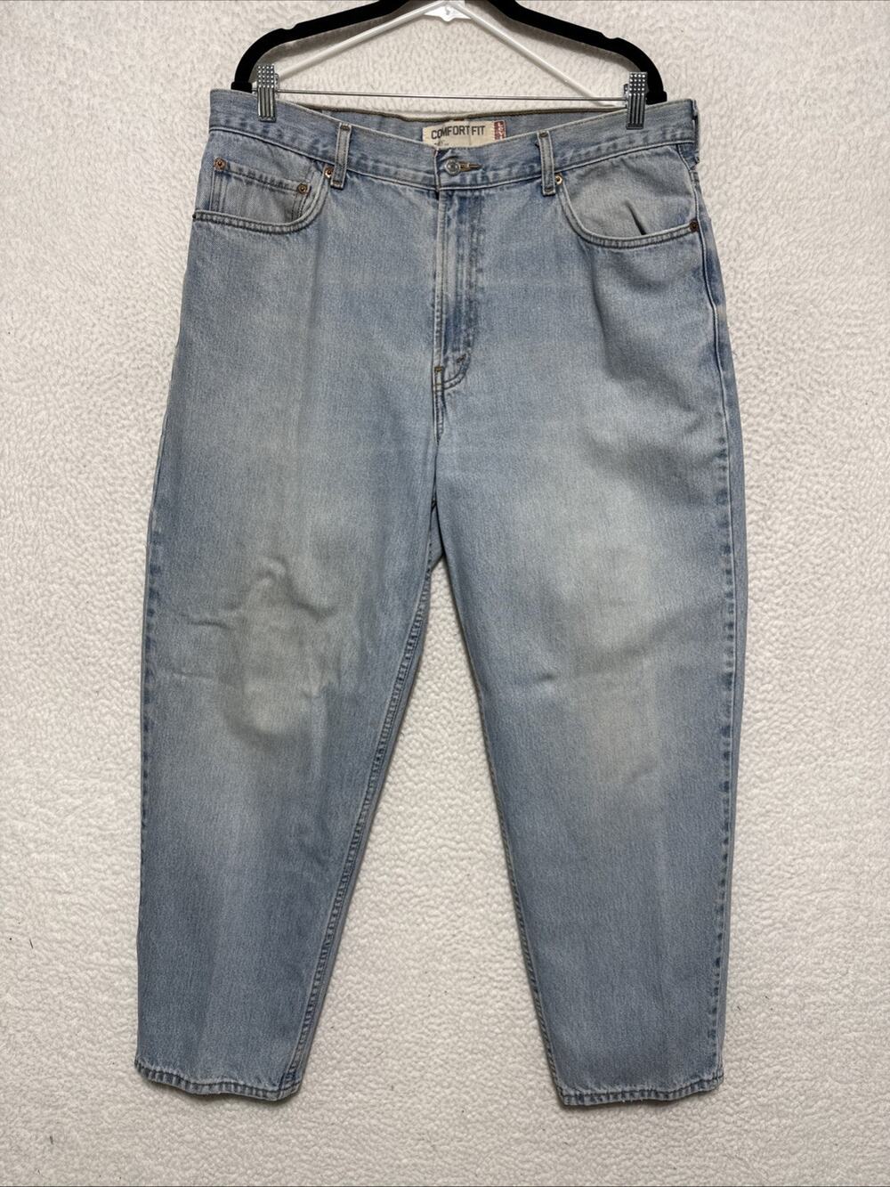 Y2K Levis 560 Loose Fit Jeans Mens 36x30 Tapered Leg Light Wash